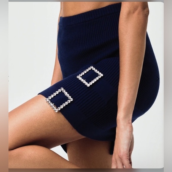 For Love & Lemons Tuileries Ribbed Mini Skirt - Picture 1 of 6